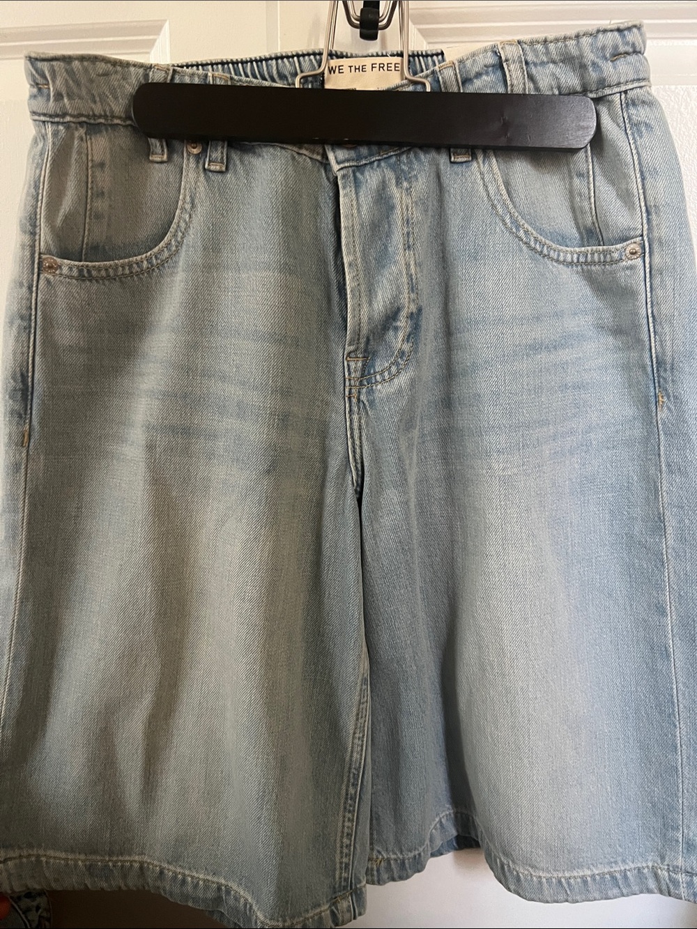 We The Free Light Blue Relaxed women  Denim Shorts